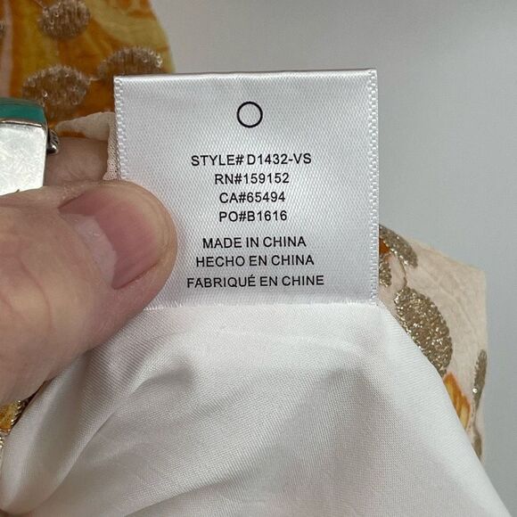 BTFL-life Yellow Ambrielle Floral Smocked Long Sleeve Mini Dress Small - Picture 6 of 9